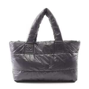 Chanel Coco Cocoon Tote Bag Leather Black